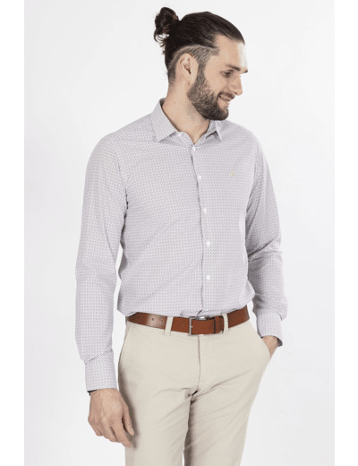 Chemise Imprimée Beige 2 Beige