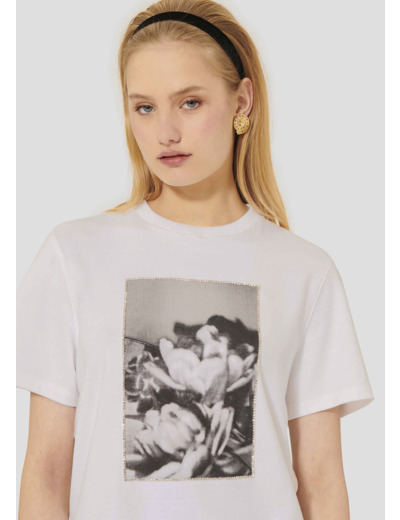 T-Shirt Taratulip-Blanc en Coton