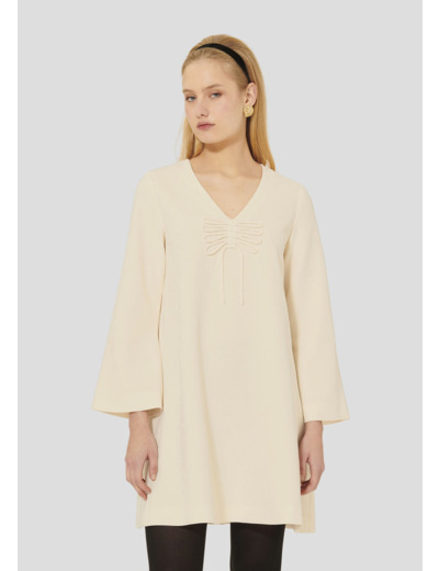 Robe Rolie-Ecru en Polyester