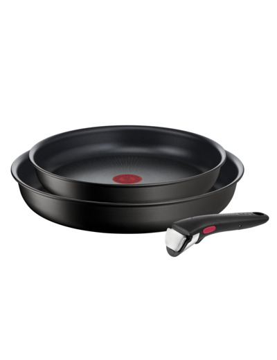 Ingenio Eco Resist, Lot 3pcs, 2 poêles + poignée amovible, Antiadhésif, Induction