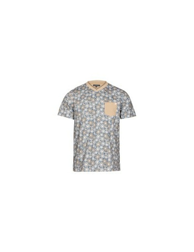 T-shirt Imprimé Fantaisie Bleu 4xl