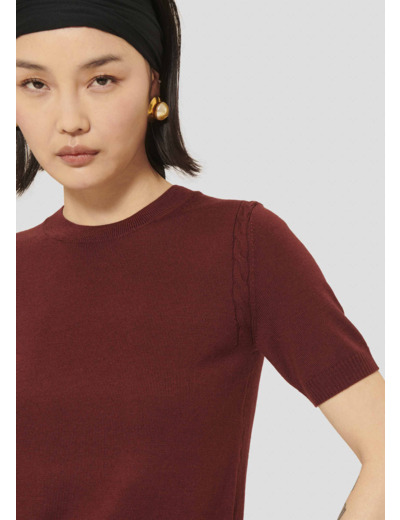 Pull Pica-Bordeaux en Laine Merinos Extrafine