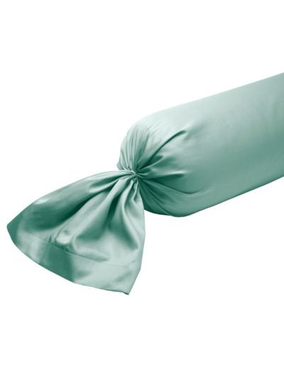 Taie de traversin Harmonie Satin de coton coloris Menthe