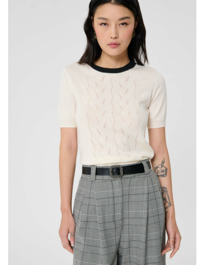 Pull Pontaven-Ecru en Laine Merinos Extrafine