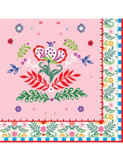 SPRING FOLK 20 Serviettes 33X33cm