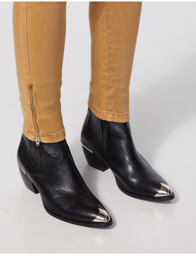 Jean SLIM taille basse cigare zippé femme