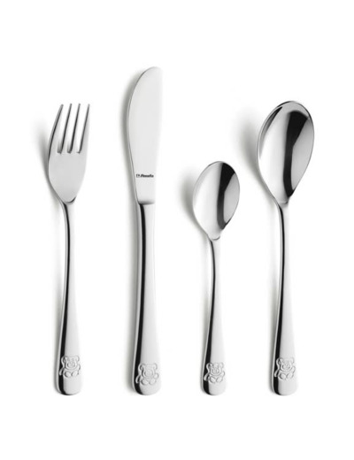 COFFRET DE 4 COUVERTS POUR ENFANT EN ACIER INOX