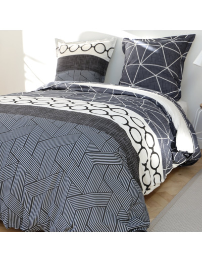 Parure Florian imprimée | Blanc des Près | Tradition des Vosges