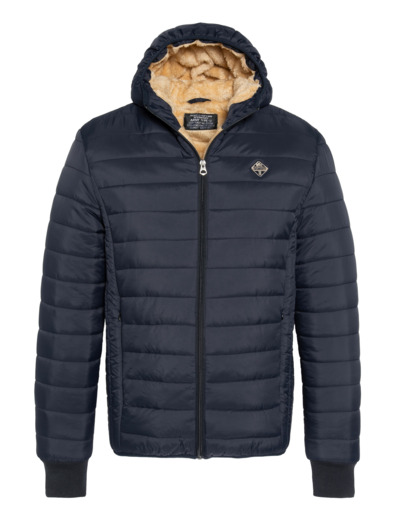 Doudoune à capuche doublée fausse fourrure enfant