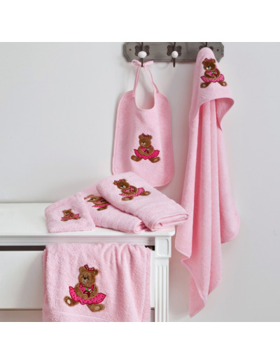 Bavoir Ourson Girl | Bavoir bébé | Tradition des Vosges