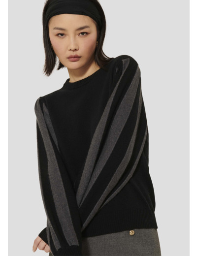 Pull Porthos-Noir en Laine Rws