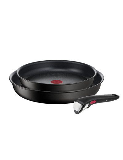 Ingenio Eco Resist,  Lot 3pcs, 2 poêles 22/26cm  + poignée amovible, Antiadhésif, Induction