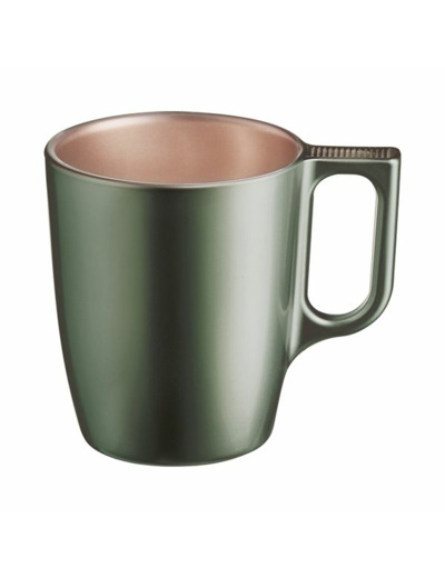 Mug 25cl green leaf Flashy