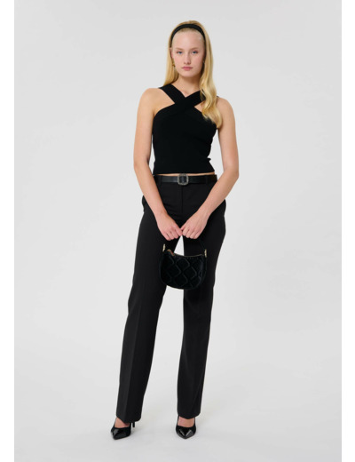 Pantalon Poupee-Noir en Polyester Recyclé