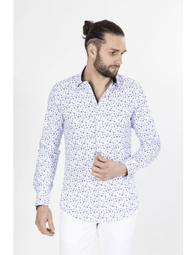Chemise Blanche À Fleurs Blanc 7