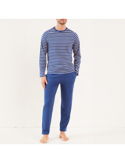 Pyjama homme NEU rayures/bleu