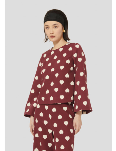 Top Thaissa-Bordeaux en Polyester