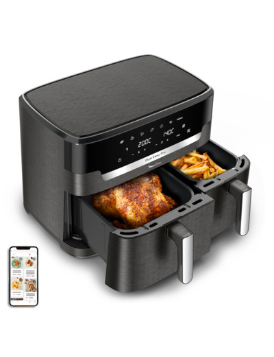 Friteuse à air Dual Easy Fry XXL, Cuisson synchronisée, Capacité de 11 L,6 à 10 personnes