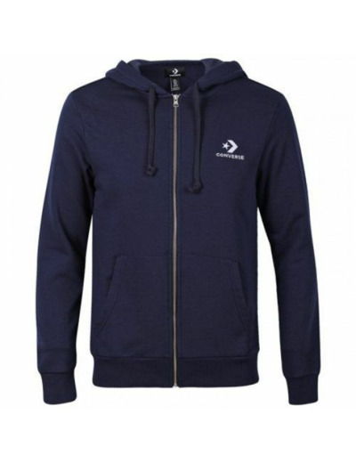 Star Chevron Emb Fz Hoodie Black