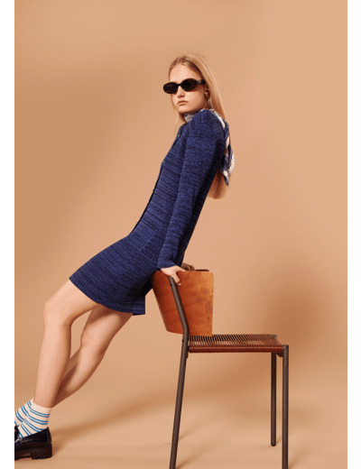 Robe Ralie-Bleu en Viscose