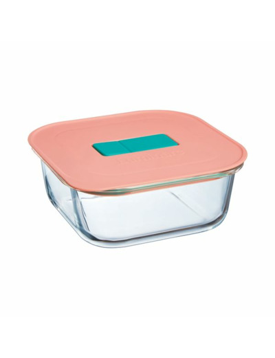 Boite carrée 80cl couvercle orange Unique Box