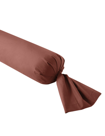 Taie de traversin Influence Percale Brique