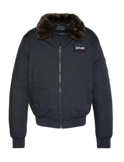 Blouson avec col en fausse fourrure amovible