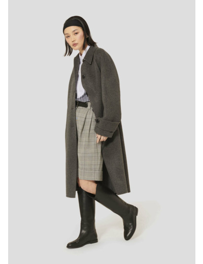 Manteau Marly-Gris en Laine