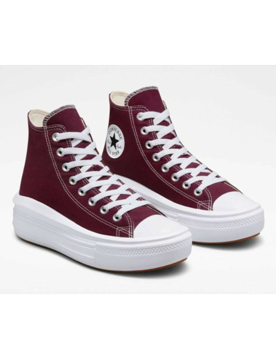 Chuck Taylor All Star Move Hi Dark Beetroot/White/White