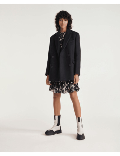 Manteau Droit Double Boutonnage