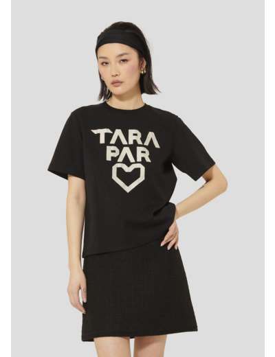 T-Shirt Trefle-Noir en Coton