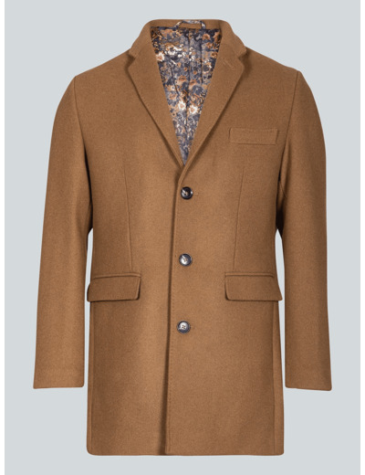 Manteau Camel En Laine Suave