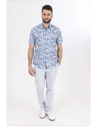 Chemisette À Motifs Bleus