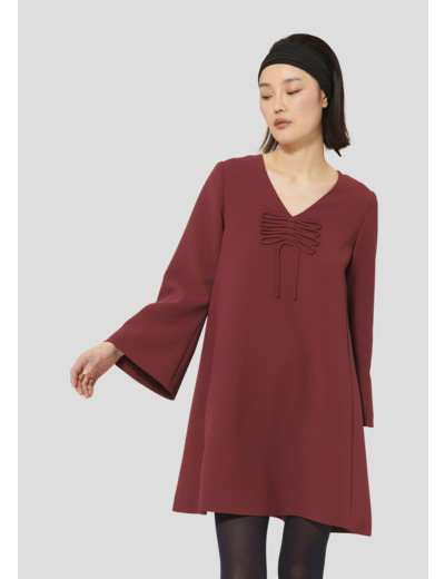 Robe Rolie-Bordeaux en Polyester