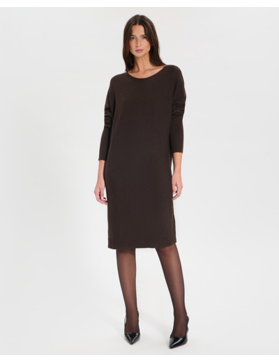 Robe Maille Rendy Chocolat en Polyamide