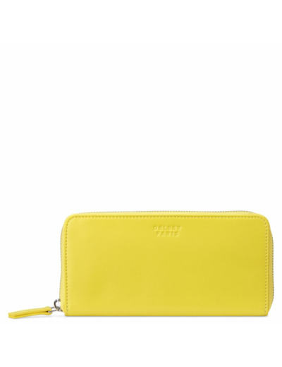 Le cuir lisse portef. long zip