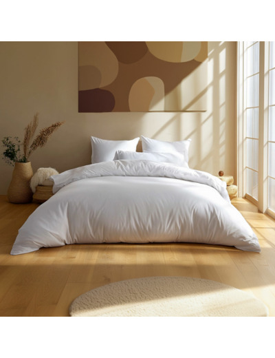 Housse de couette - Coton Antibactérien - Blanc