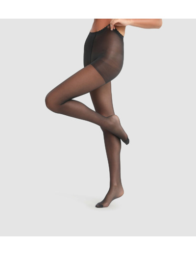 Collant voile transparent noir Body Touch Dim 17D