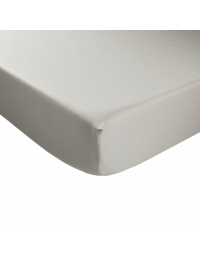Drap housse - Percale de coton thermorégulée  - Gris clair