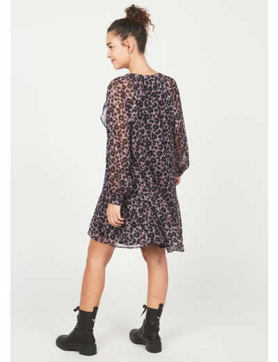 Robe courte imprimée fleuri