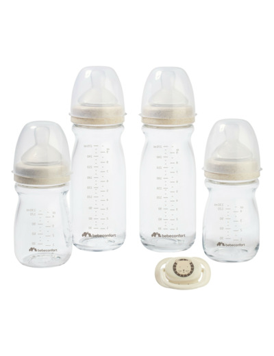 Kit 4 biberons verre