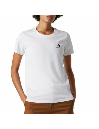 Stacked Logo Left Chest Tee Coastal Pink