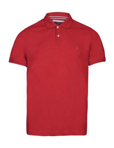 Polo Rouge Manches Courtes En Coton