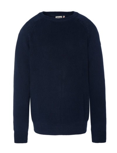 Pull col rond côtelé