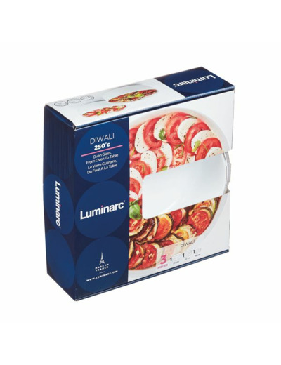 Set de 3 plats 18+22+26cm blanc Diwali