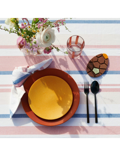 Lot de 4 serviettes de table rayées à petit prix | Tradition des Vosges