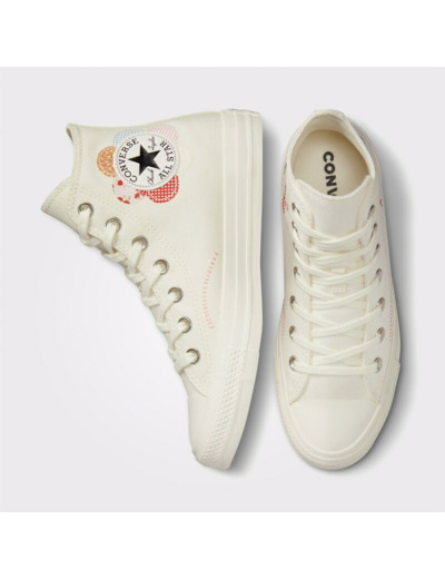 Chuck Taylor All Star Hi Egret/Sunrise Pink/Black