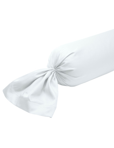 Taie de traversin Harmonie Satin de coton coloris Blanc
