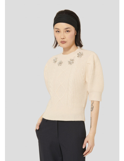 Pull Psyche-Ecru en Laine Merinos