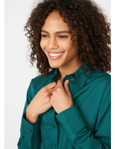 Chemise ample en popeline de coton